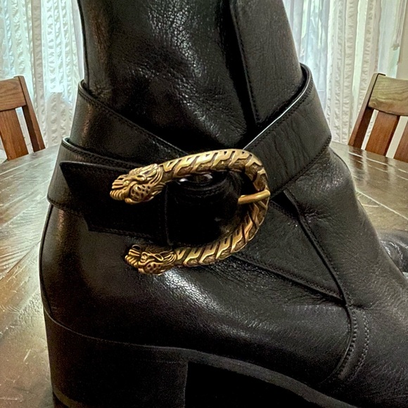 Gucci Dionysus Jodhpur Ankle lift boots lion buckle slip on - Picture 11 of 15